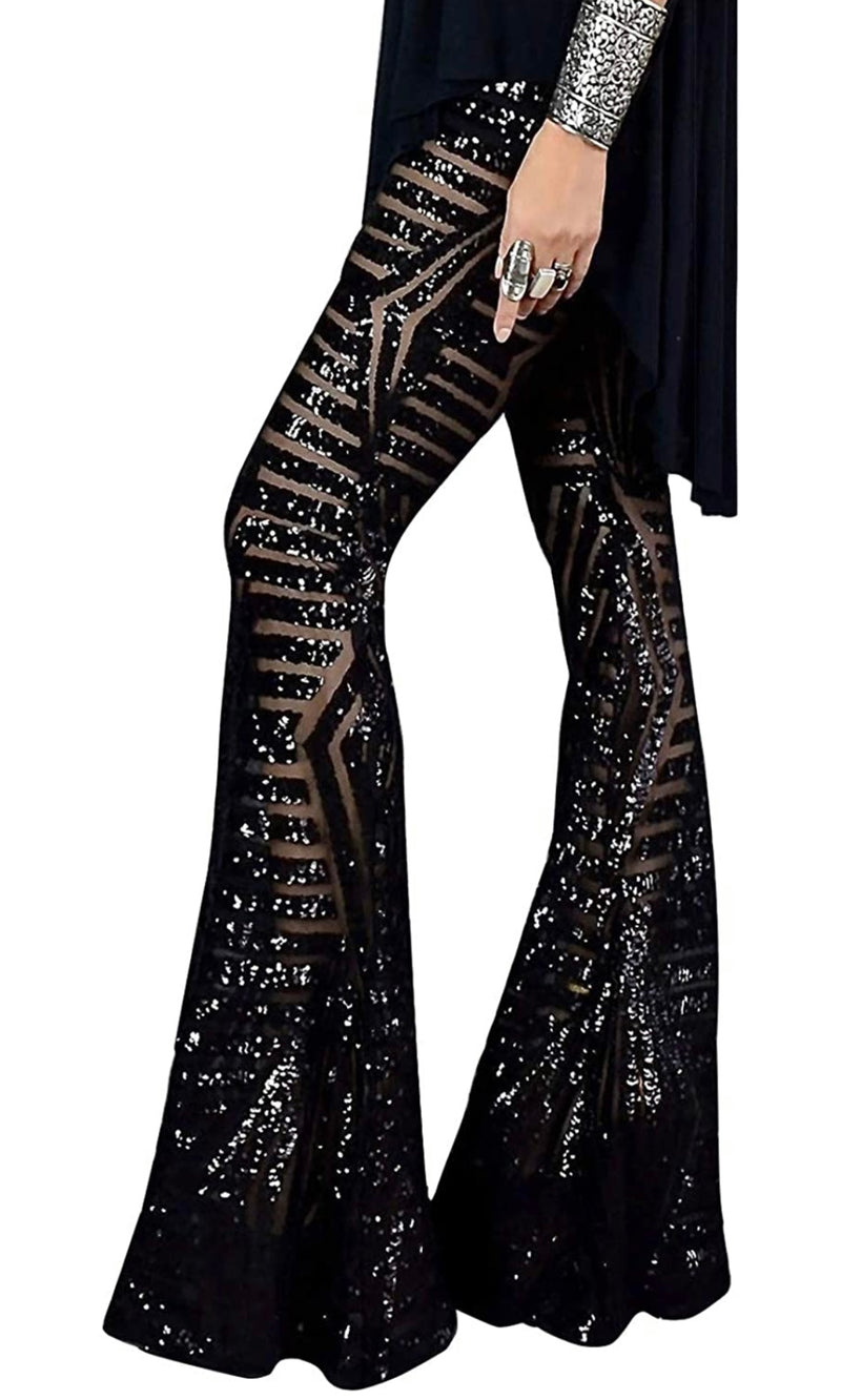 Art Deco bell bottom pants( Available in 2 colors)