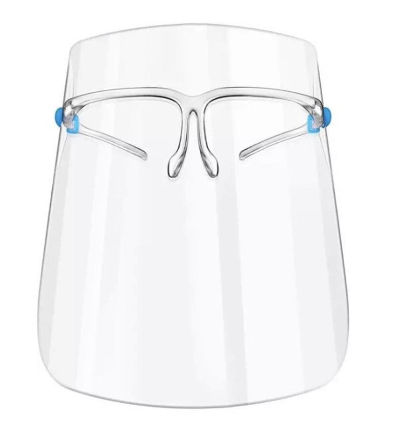 (Non-fogging) Clear Transparent Face Mask with Glasses Frame
