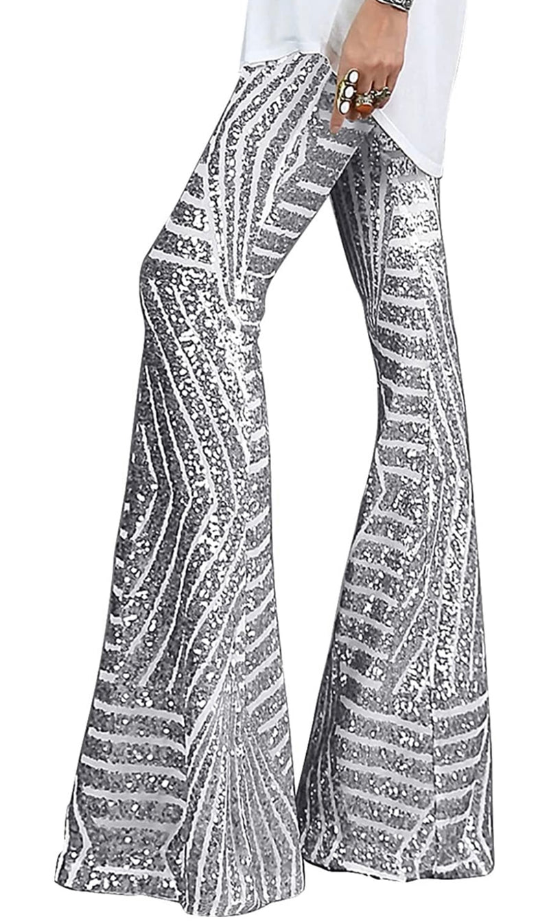 Art Deco bell bottom pants( Available in 2 colors)