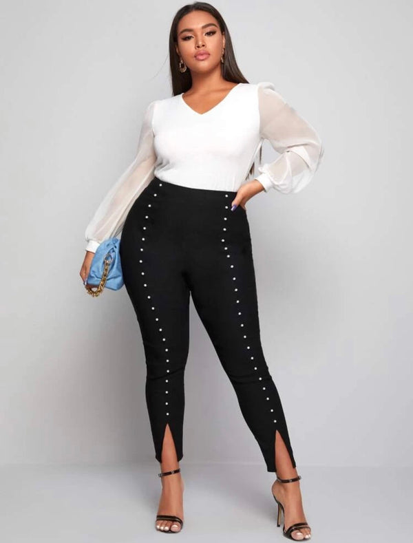 Cropped Pearl Pants (Curvy Lady Collection)