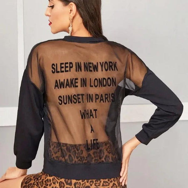 Sheer back Sweatshirt