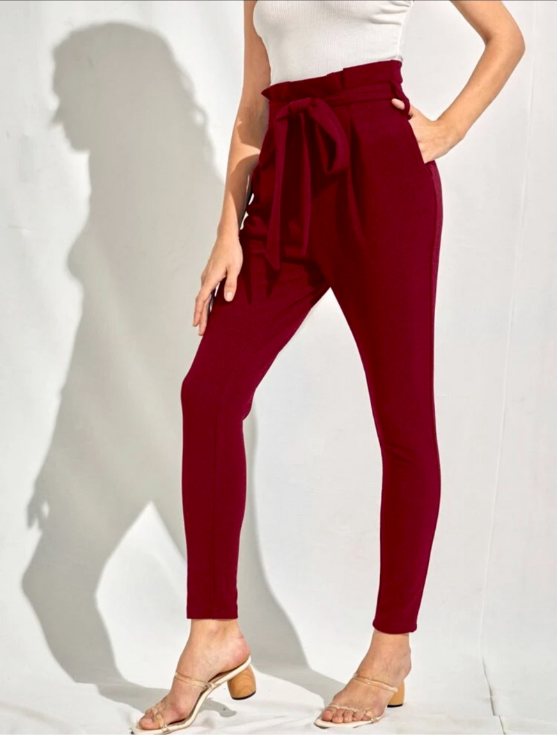 Liz Claiborne Alexis Ponte Womens Mid Rise Straight Pull-On Pants, Color:  Burgundy Passion - JCPenney